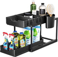 WAmigos 2 Tier Kitchen Storage Rack Sink Storage Organizer Bathroom Cabinet Organizer