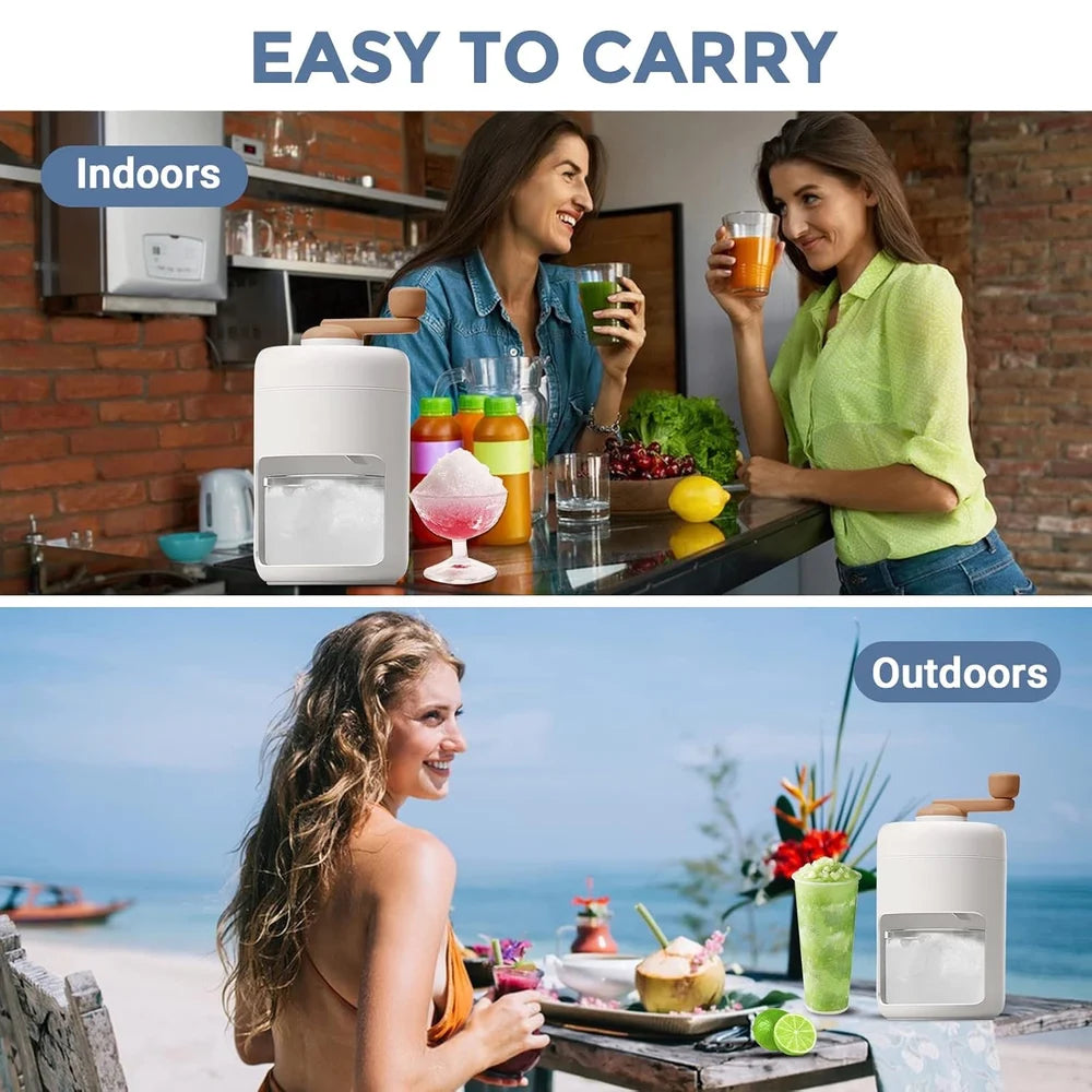 Ice Shaver Machine – Easy Manual Ice Shaver for Snow Cones, Slushies & Refreshing Frozen Desserts
