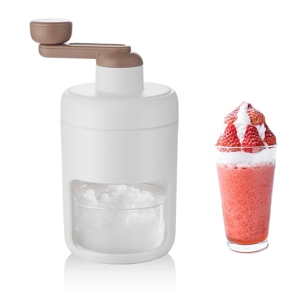 Ice Shaver Machine – Easy Manual Ice Shaver for Snow Cones, Slushies & Refreshing Frozen Desserts