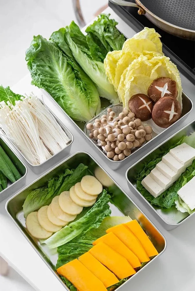 Stainless Steel Food Storage Container with Airtight Leakproof Lid – Rectangular Meal Prep Box for Lunch, Snacks, Leftovers, Baking & Meat Storage | Reusable Fridge Organizer